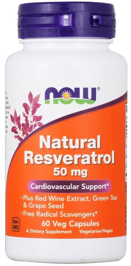 NOW Resveratrol 50 mg, 60 капс.